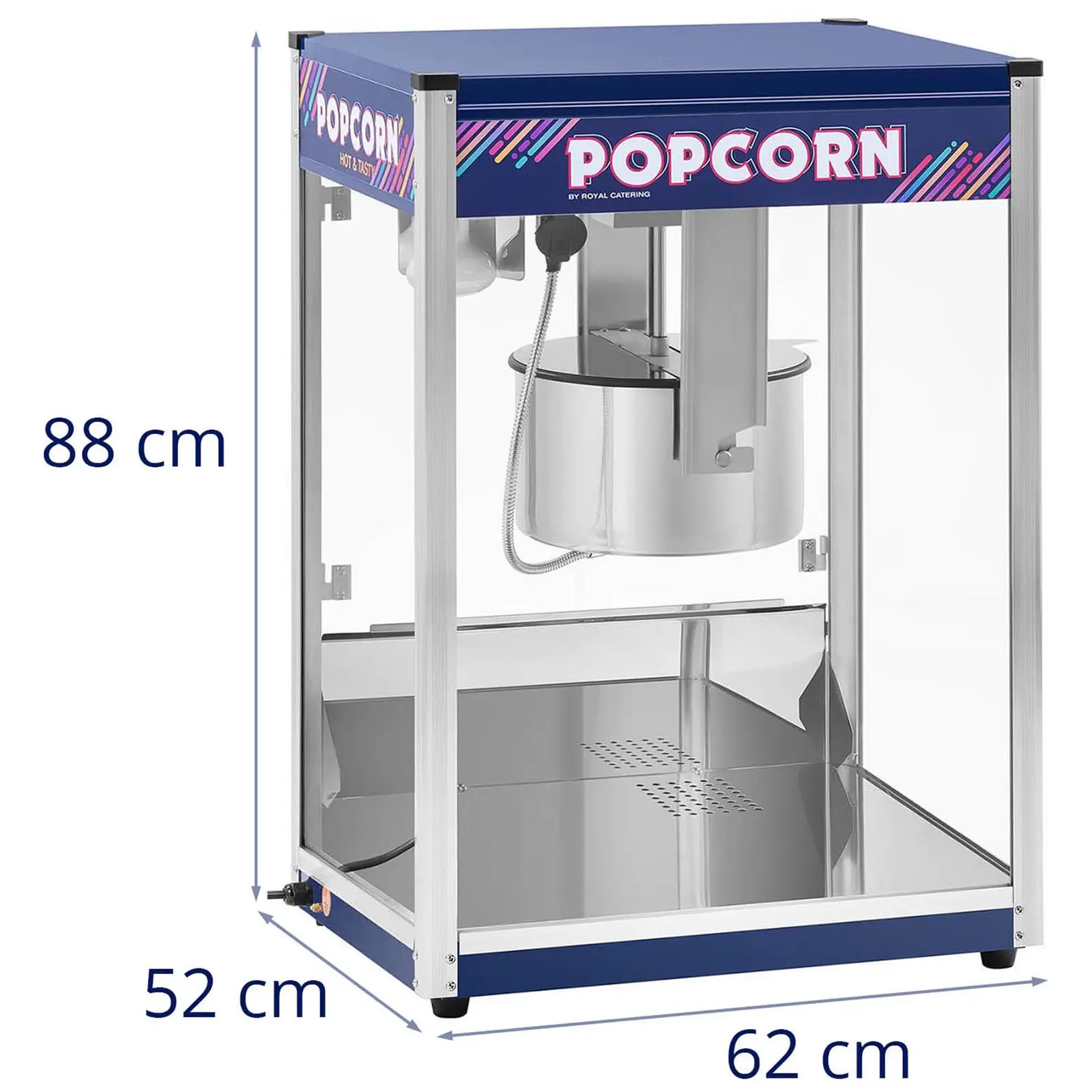 Popcornmaschine - blau - 16 oz - XXL