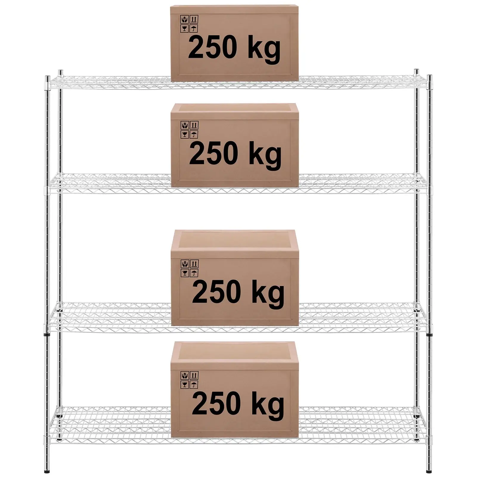 Metallregal - 180 x 60 x 180 - 1.000 kg