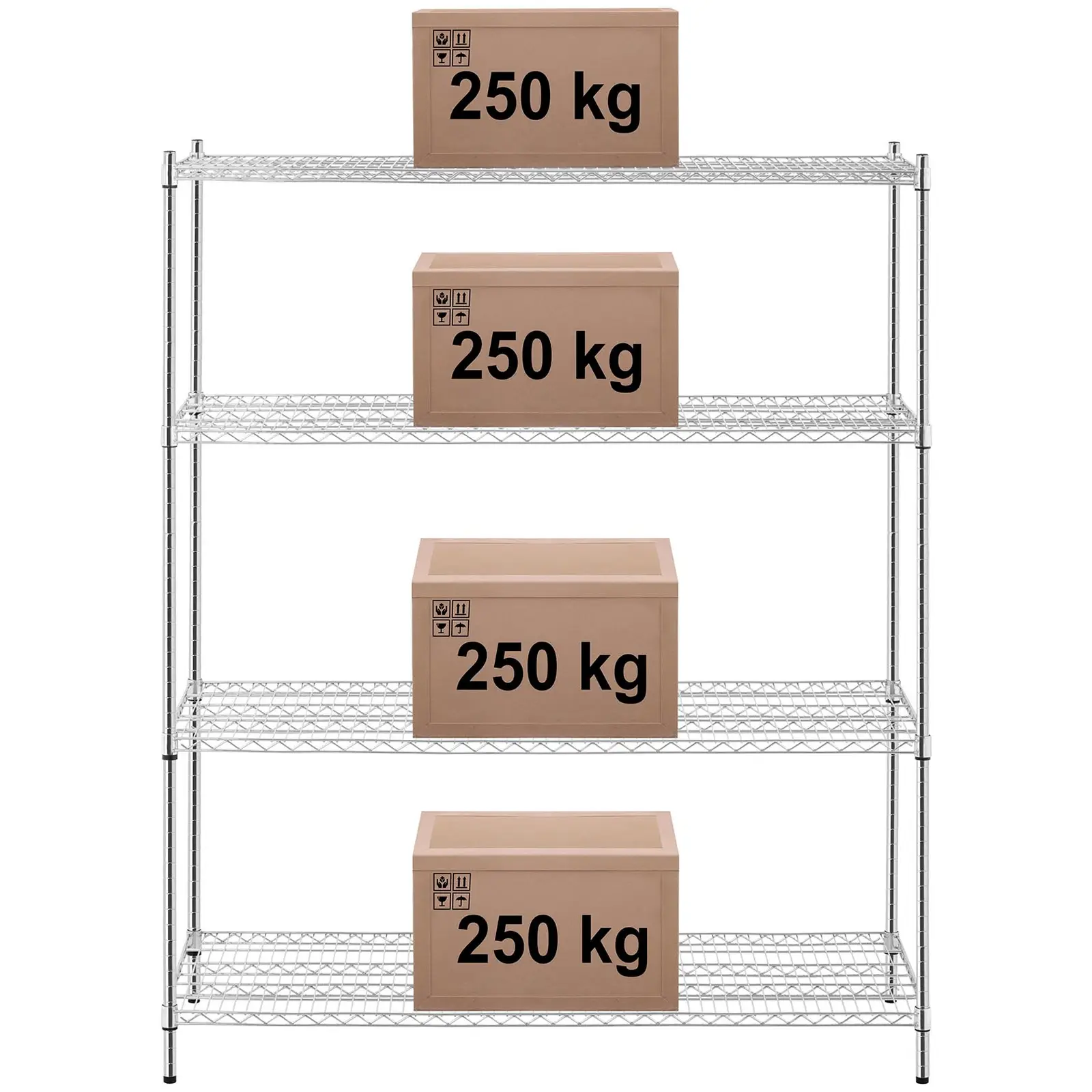 Metallregal - 150 x 60 x 180 - 1.000 kg