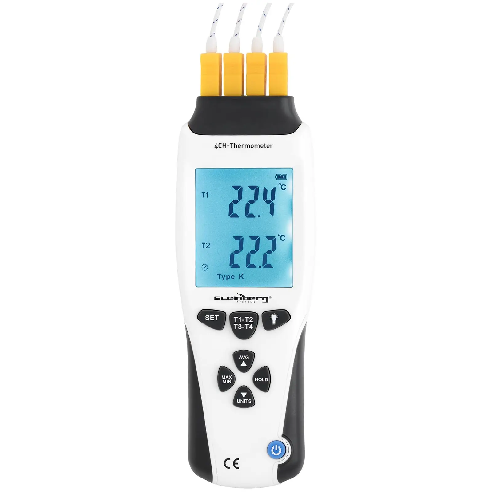 Digital Thermometer - 4 Kanal - Typ K/J