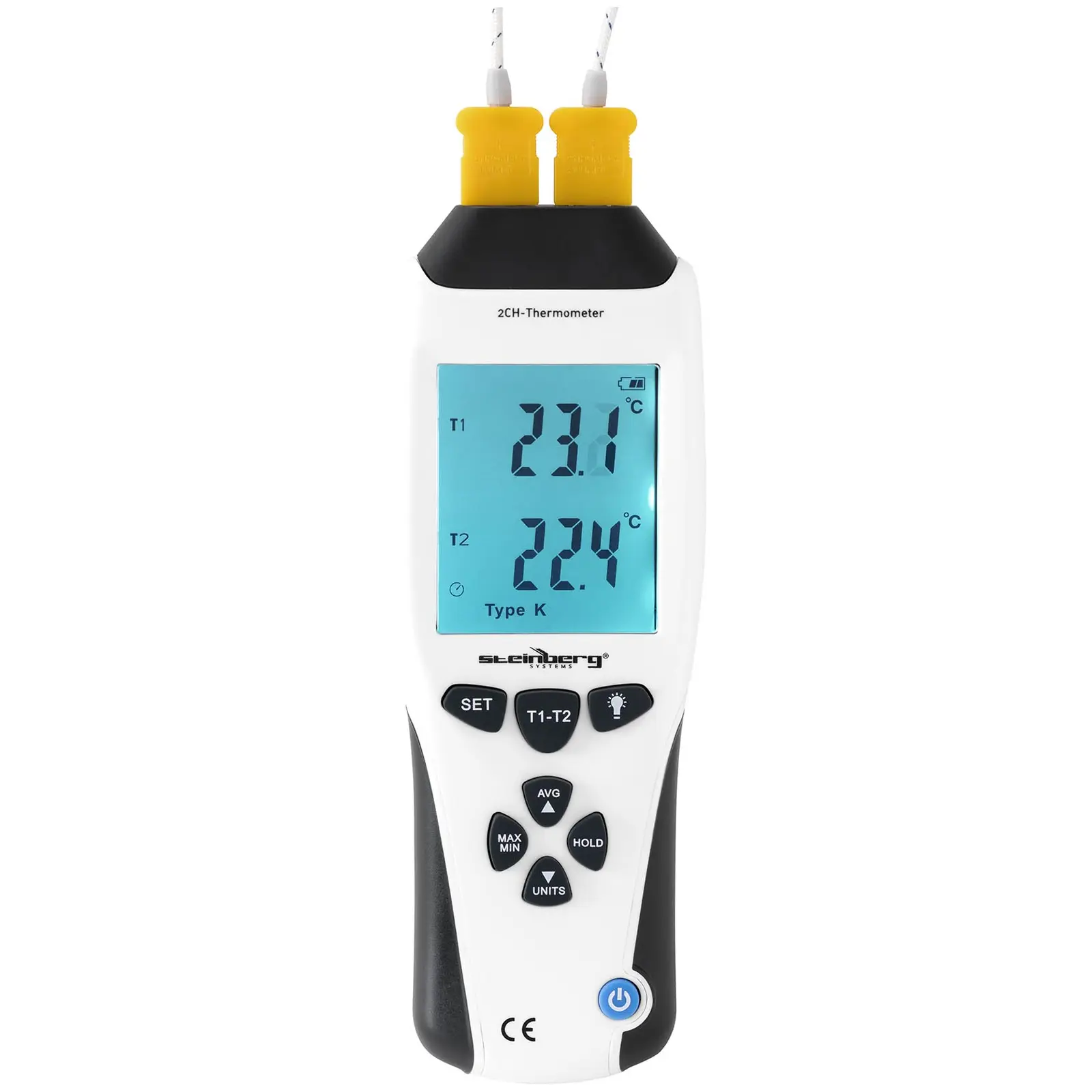 Digital Thermometer - 2 Kanal - Typ K/J