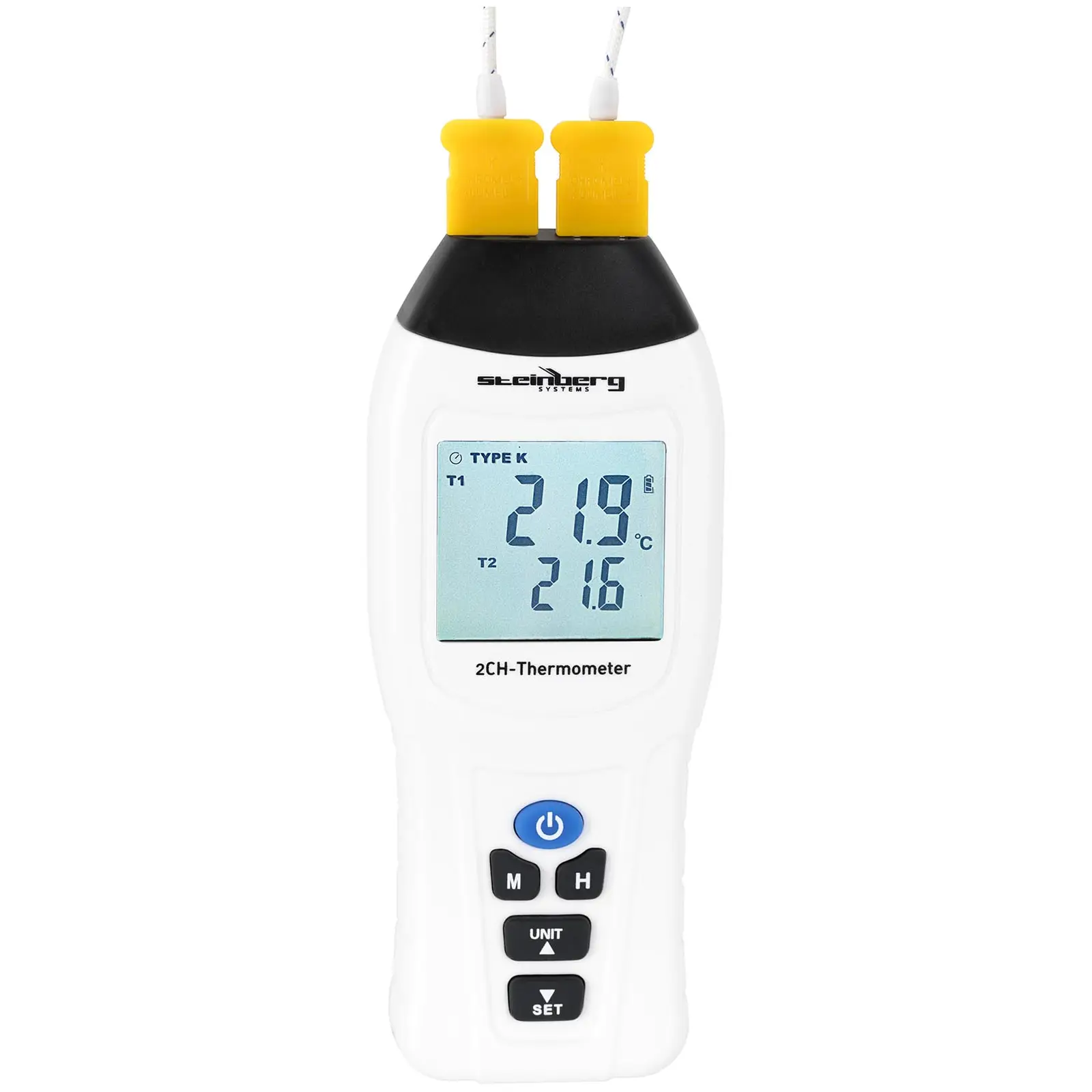 Digital-Thermometer - 2 Kanal - Type K/J/E/T - 99 Speicherplätze