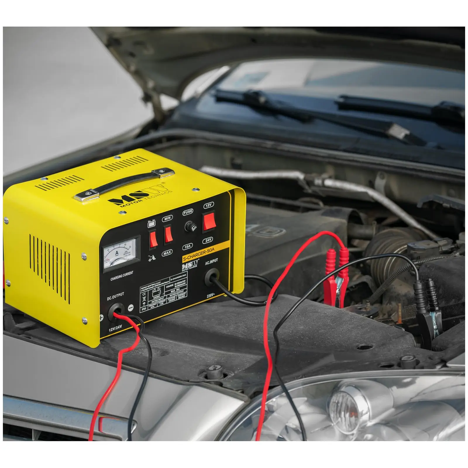 Caricabatterie per auto professionale - Avviamento rapido - 12/24 V - 20/30  A