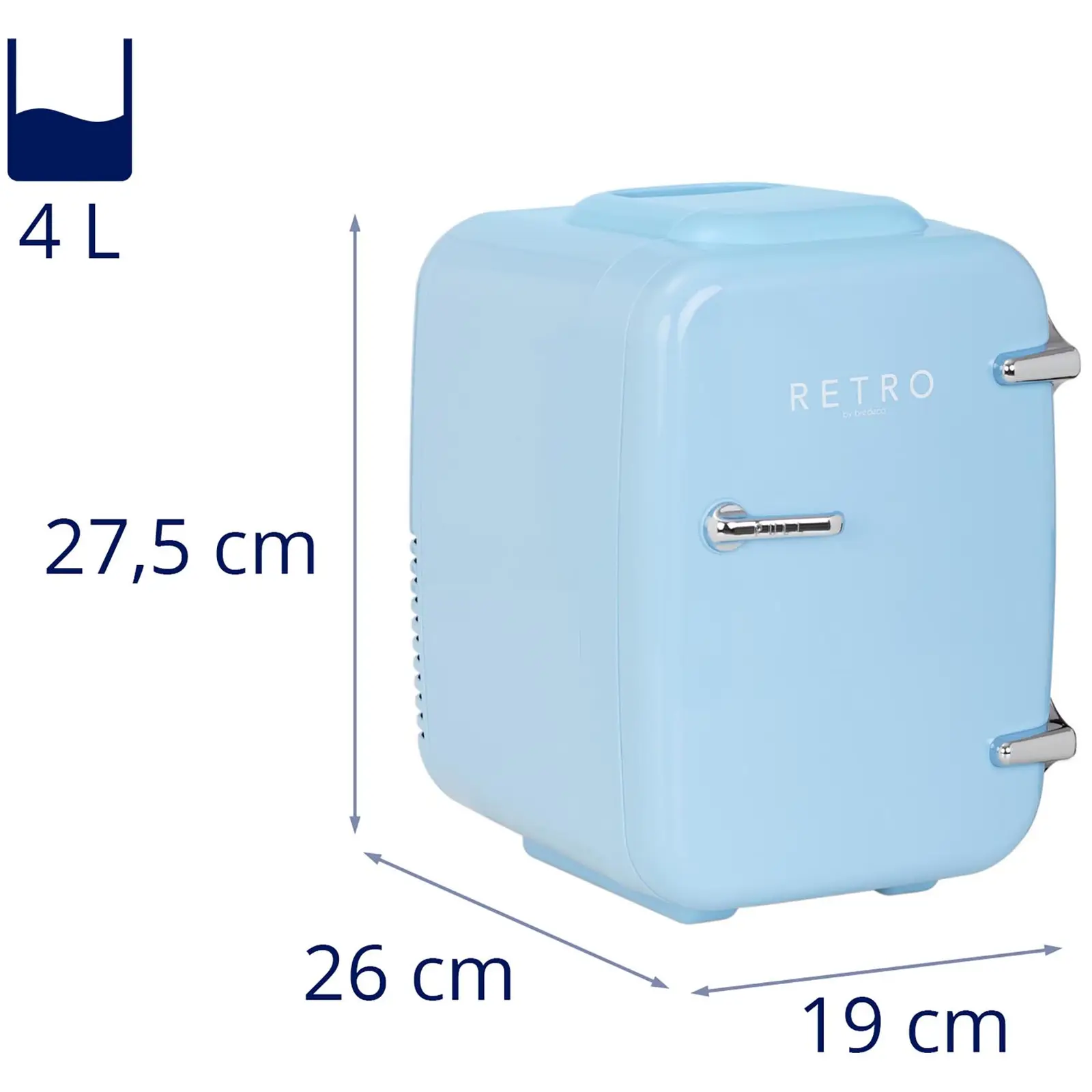 Mobiler Mini-Kühlschrank, tragbarer kleiner Kühlschrank, 4 l, 12 V DC, rot  - Ihr Elektronik-Versand in der Schweiz