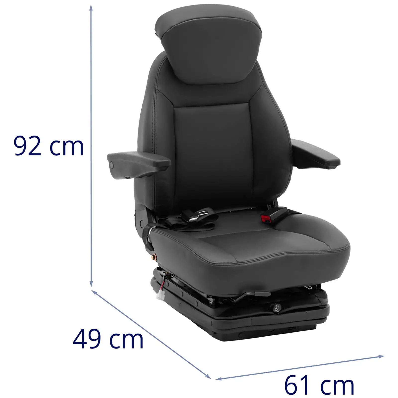 Schleppersitz | mechanische Federung | verstellbar | Kunstlederbezug