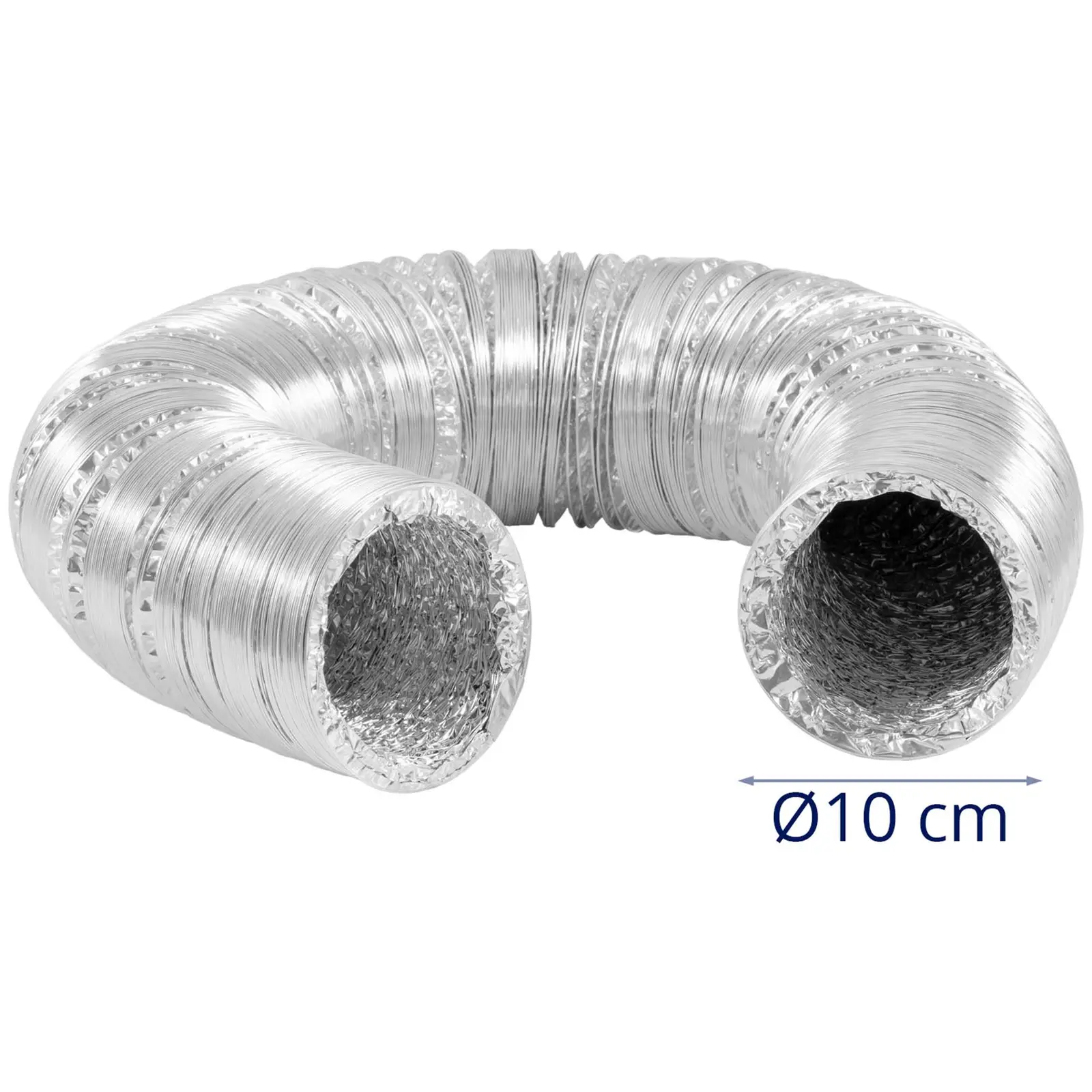 Abluftschlauch - Ø 100 mm - 10 m Länge - Aluminium