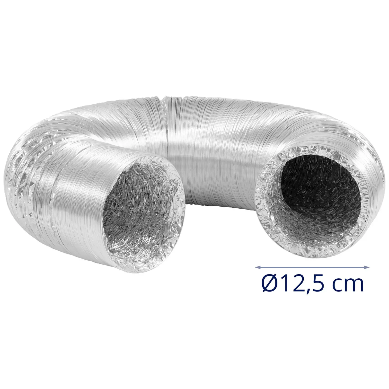 Abluftschlauch - Ø 125 mm - 10 m Länge - Aluminium