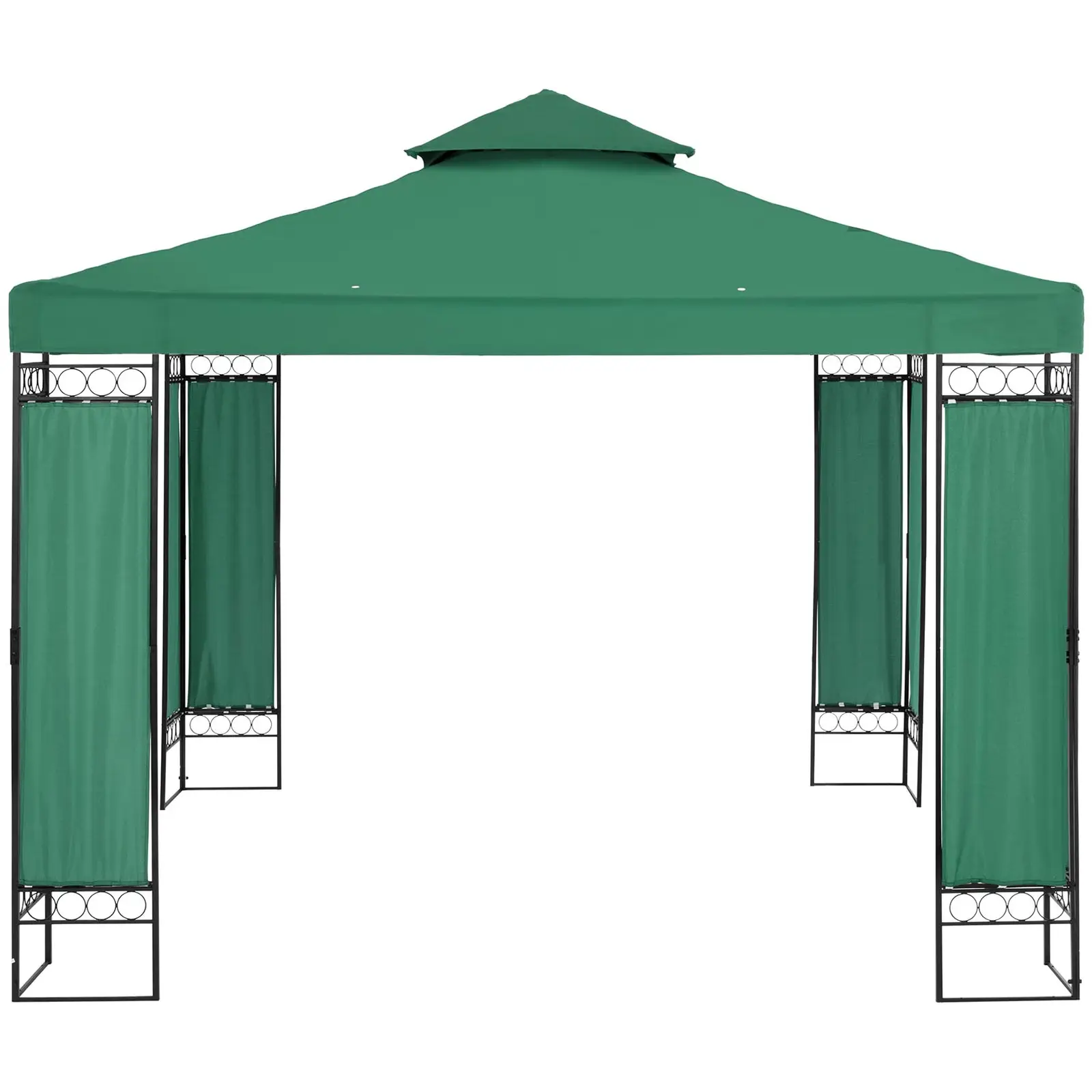 Gartenpavillon - 3 x 3 m - 160 g/m² - dunkelgrün