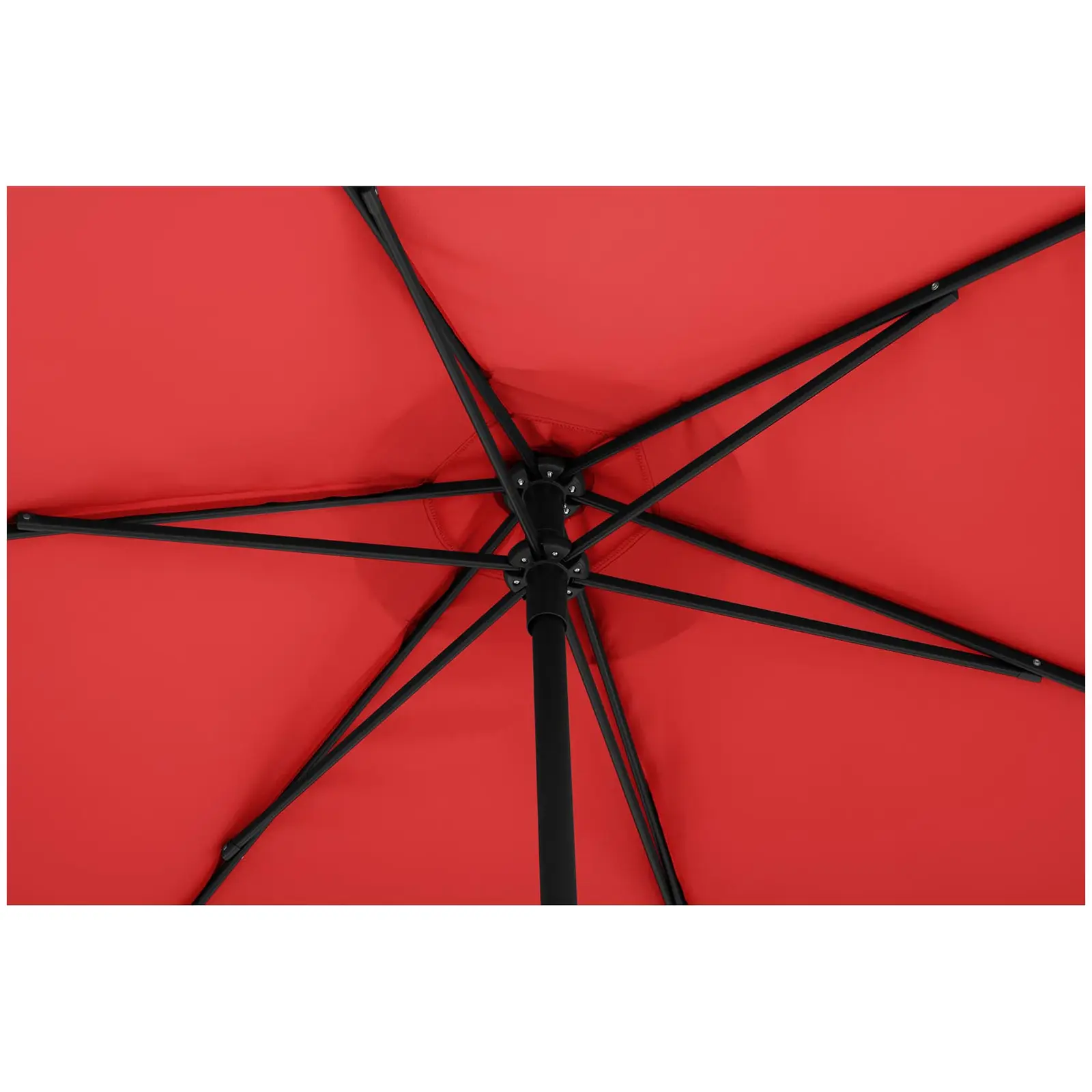 Sonnenschirm groß - rot - sechseckig - Ø 270 cm