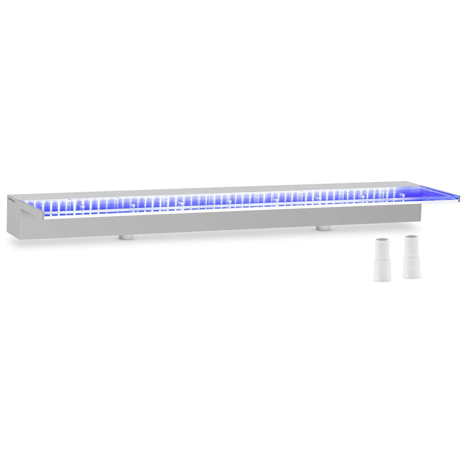 Schwalldusche - 90 cm - LED-Beleuchtung - Blau  - tiefer Wasserauslauf