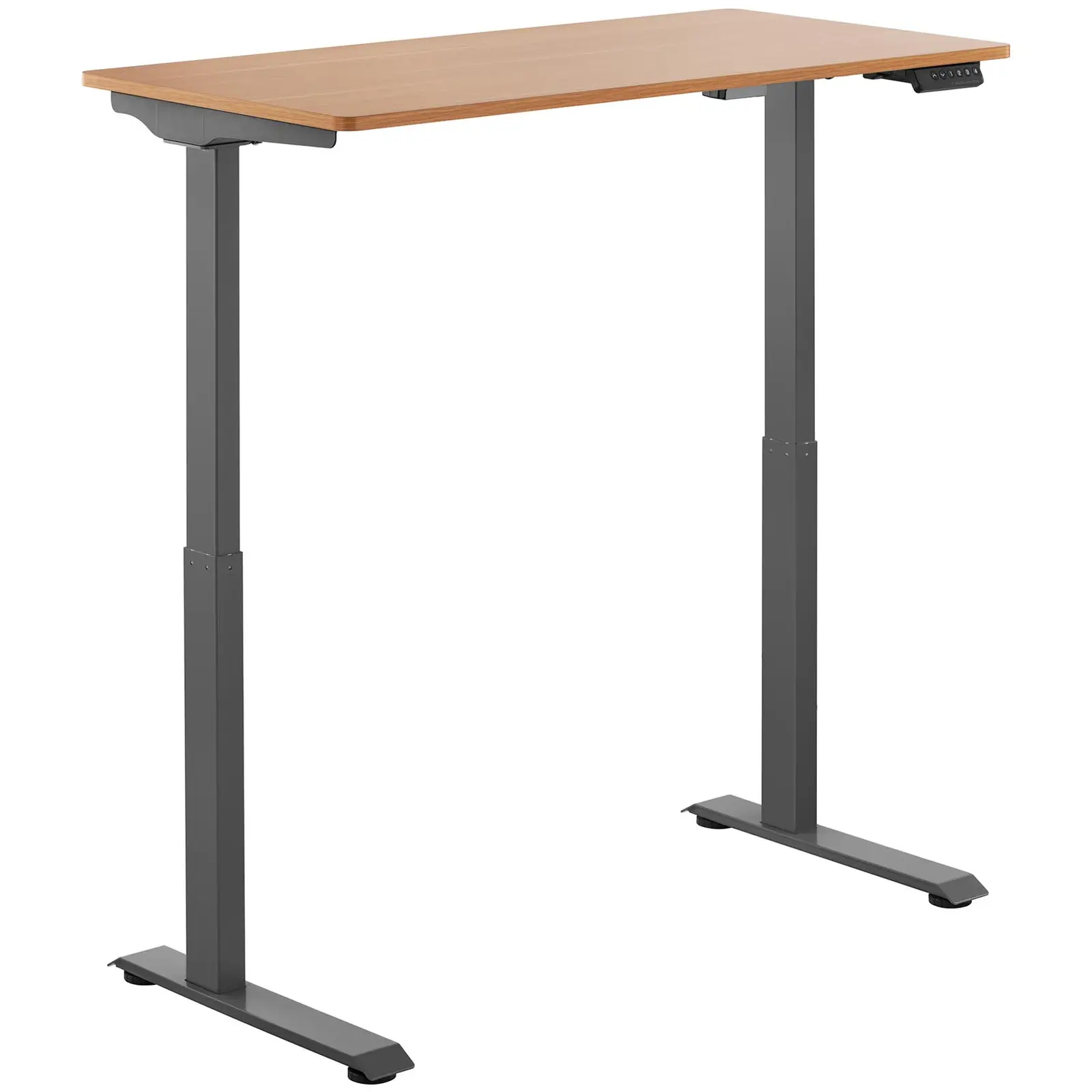 Schreibtisch höhenverstellbar - 90 W - 730 - 1.233 mm - braun/grau